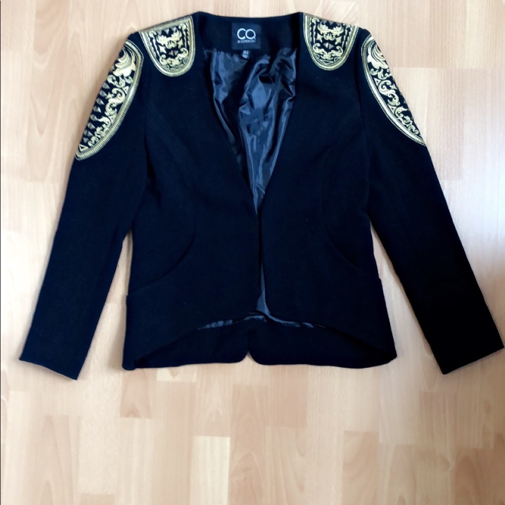 Black blazer with gorgeous gold embroidery